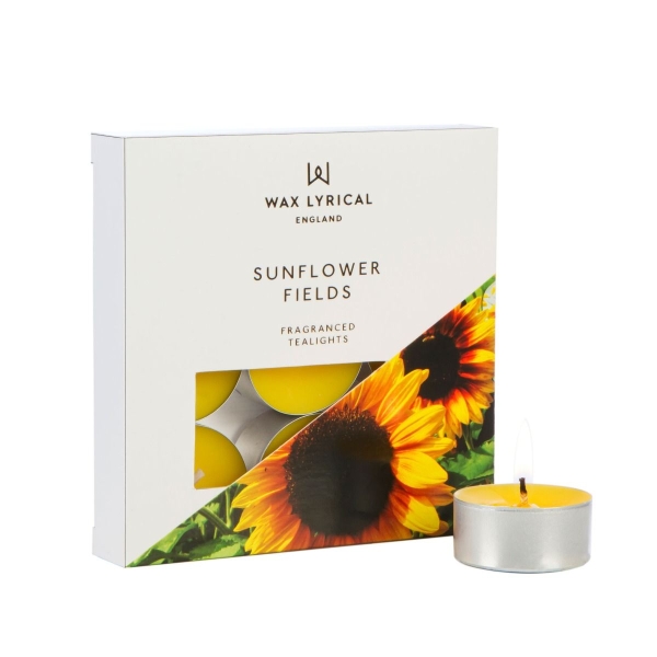 Wax Lyrical - Made in England - Fragranced Teelights Sunflower Fields - 9 Stück